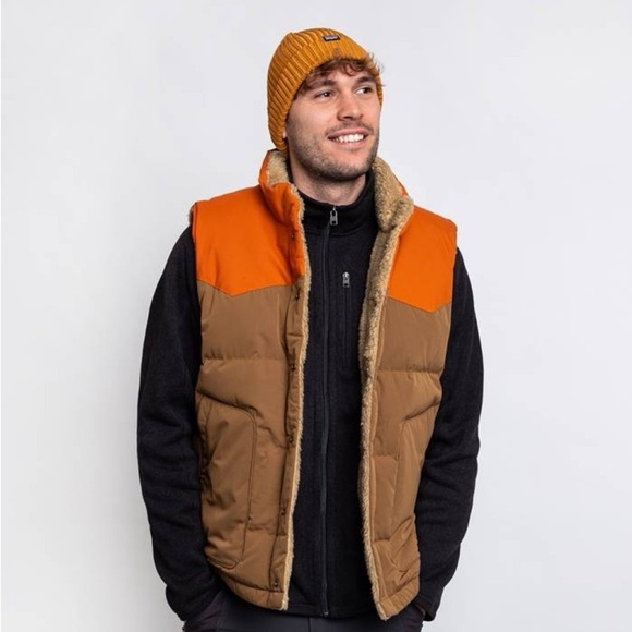 Patagonia Bivy Down Vest Reversible Size Brown and Orange Size 2X - Picture 2 of 15